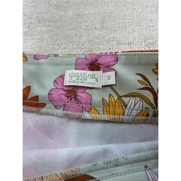 Spartina 449 Women's Small Linden Skirt Heyward's Rate Gerber Daisies - Picture 7 of 9